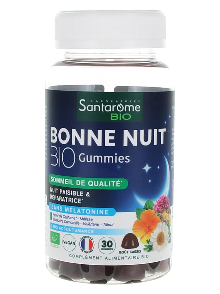 Santarome Bonne Nuit Bio Gummies - Sommeil de Qualité - 30 Gummies