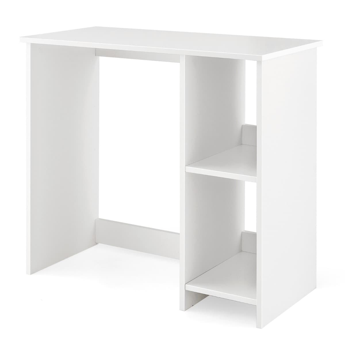 Bureau d'Ordinateur Table de Travail pour Petit Espace avec 2 Compartiments Bureau Informatique 40 x